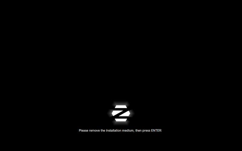 USBを抜くことを指示する画面