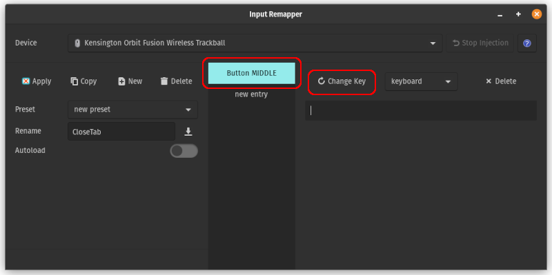 元のキーの登録