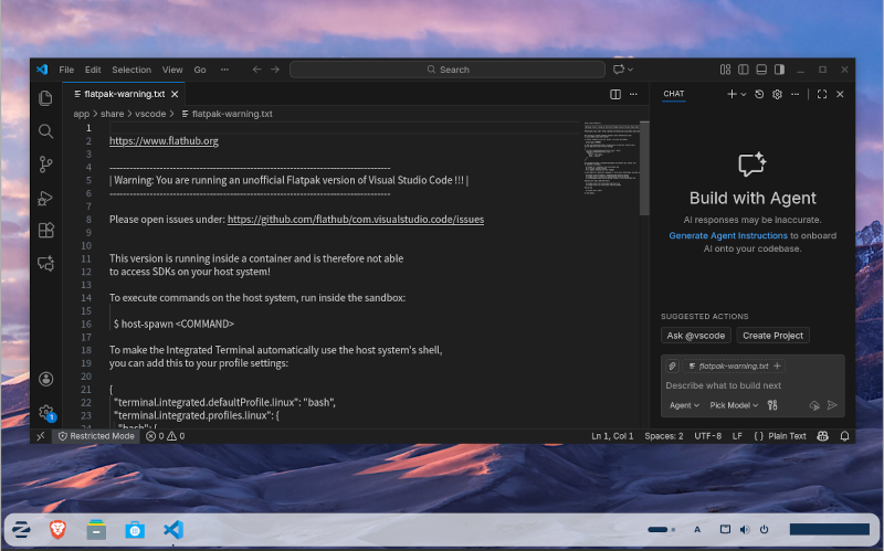 Visual Studio Codeを起動したところ