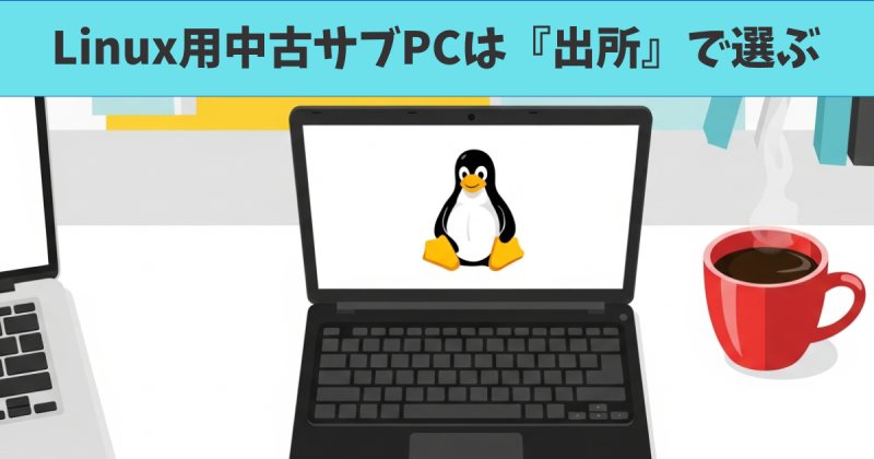 Linux用中古サブPCは「出所」で選ぶ